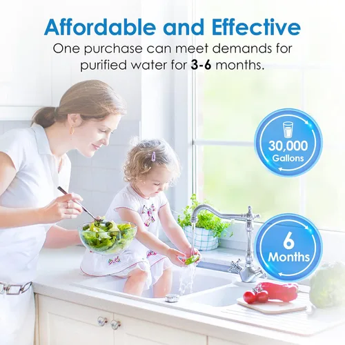 Miniatura 6 de Waterdrop FXHSC - Filtro de agua para toda la casa, repuesto para GE® FXHSC, GXWH40L, GXWH35F, American Plumber W50PEHD, W10-PR, Culligan® R50-BBSA