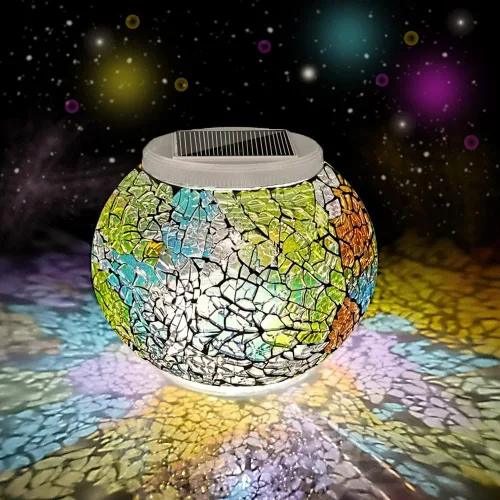 Miniatura 11 de Aukora - Luces de jardín de bola de vidrio con cambio de color a energía solar, lámparas de mesa impermeables para noche, para patio, fiesta