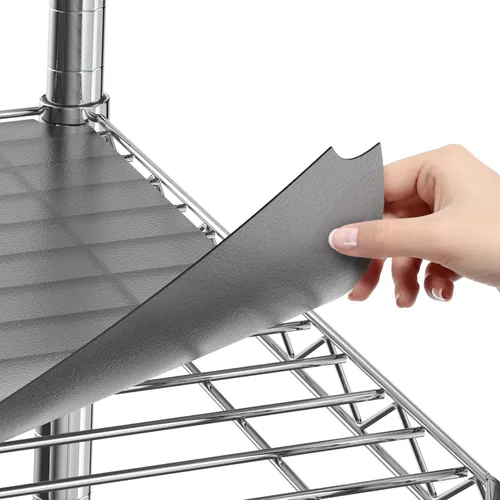 Sterling Shelf Liners para sistema de estante de alambre: juego de 4 en grafito: 14 x 36 pulgadas: esteras de plástico para estanterías de alambre