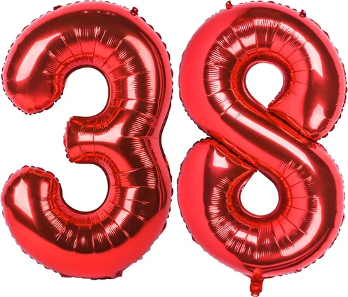 Miniatura 37 de Globo gigante de helio de 40 pulgadas, número 0 rojo, de poliéster, película de aluminio, 0-9, para niña y niño, autoinflable, dígito cero