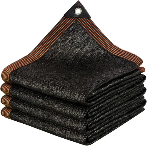 Miniatura 17 de Tela de sombra 90% negra para patio, lona de malla de 3 x 3 pies con ojales, protección solar para jardín, invernadero, pérgola, plantas, gallinero