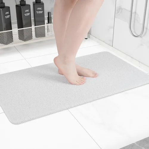 Miniatura 15 de Hargiis - Tapete antideslizante de secado rápido para bañera, piso, baño, ducha, cocina, hogar, hotel (color blanco, 24 x 24 pulgadas)