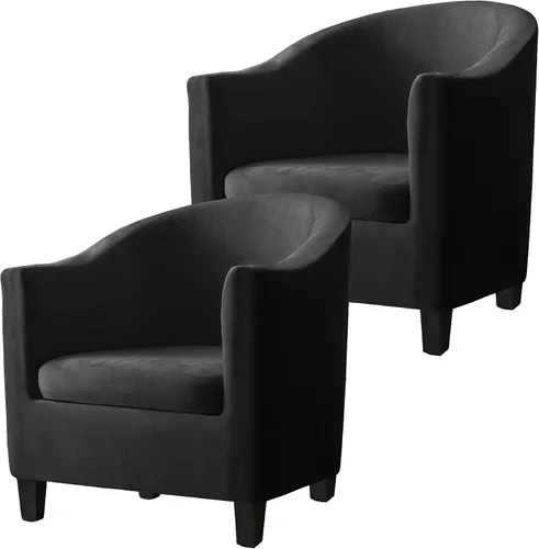 Miniatura 26 de Fundas de terciopelo para sillones, fundas de elastano para sillones, fundas elásticas para sillas de bañera, fundas protectoras para muebles, funda