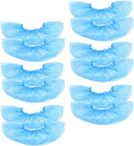Cabilock Cubiertas de zapatos desechables cubiertas de zapatos de interior desechables T- Buckle Recambios de cubierta de zapatos: 100 piezas