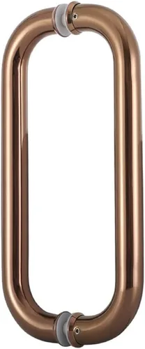 Miniatura 6 de WANLIAN Hardware - Tirador tubular de puerta de ducha de 8 pulgadas para puertas de ducha sin marco, con arandelas (manija de 8 pulgadas) (Gery)
