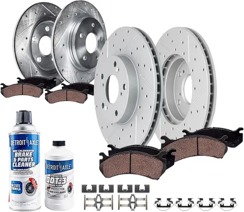 Miniatura 11 de Detroit Axle - Kit de freno trasero para Chevy GMC Silverado Sierra Suburban 1500 Yukon Tahoe Avalanche Cadillac Escalade Pinza de freno de disco
