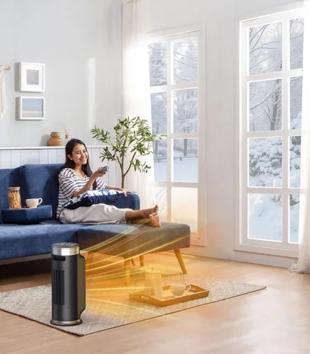 Miniatura 8 de Calentador eléctrico inteligente de 1500 W para espacios interiores - Control por WiFi/aplicación, control remoto incluido, temporizador de 24H, 5