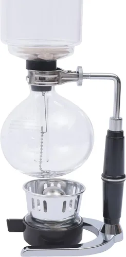 Miniatura 9 de Siphon - Cafetera de sifón, 16.9 fl oz, cafetera sifón de mesa, cafetera sifón de acero inoxidable, cafetera al vacío, color negro