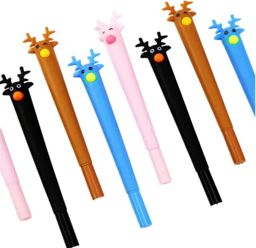 Miniatura 11 de Moda lindo colorido Kawaii encantador colorido animal pez ballena gel bolígrafos oficina escuela papelería pluma (8PCS)