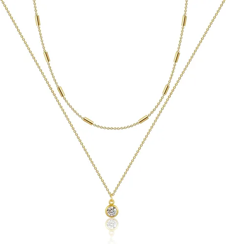 Miniatura 47 de Collares en capas para mujer, chapados en plata, delicada cuerda torcida de serpiente, delicado collar en capas, gargantilla de diferentes