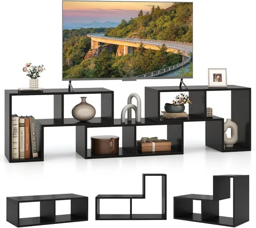 Miniatura 10 de Giantex Soporte de TV de Combinación Libre para Dormitorio - Centro de Entretenimiento para TV de 50, 55, 60, 65 Pulgadas, Mesa Consola Multimedia