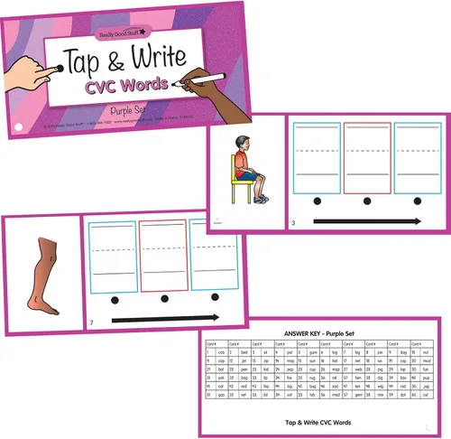 Miniatura 4 de Really Good Stuff Toca y escribe mezclas y dígrafos - 124 tarjetas