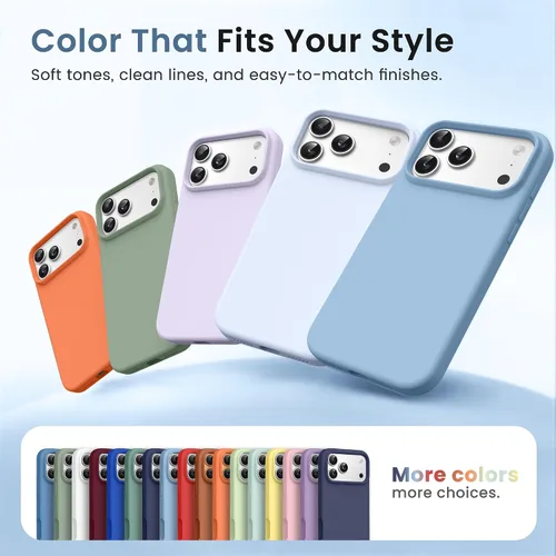 Miniatura 843 de GONEZ Funda de silicona para iPhone 15 Pro Max, compatible con Magsafe, protector de cámara + protector de pantalla, forro de microfibra suave