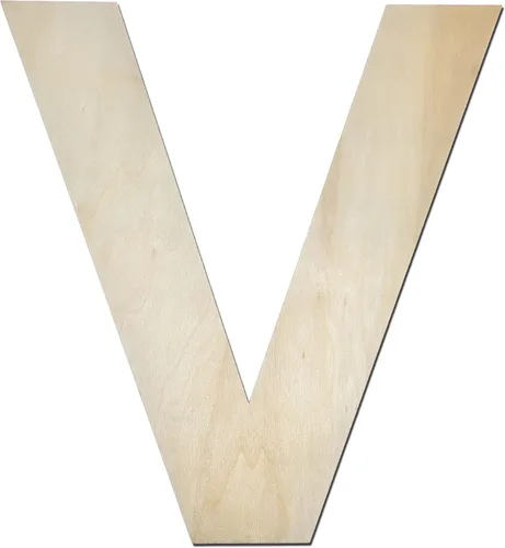 Miniatura 52 de Letra M de madera de 12 pulgadas de grosor, letra de madera grande sin terminar de 1/4 de pulgada de grosor para decoración de pared del hogar