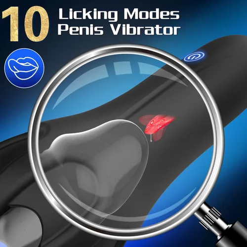 Miniatura 4 de Masturbador masculino Juguetes sexuales para hombres, vibrador de pene masculino para hombres con lamer la lengua, Masterbater Juguete sexual