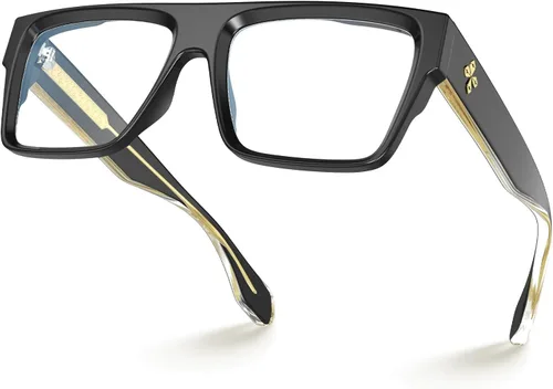 Miniatura 10 de VISOONE Gafas cuadradas de albahaca verde con bloqueo de luz azul TR90 de moda para hombres y mujeres ALBA
