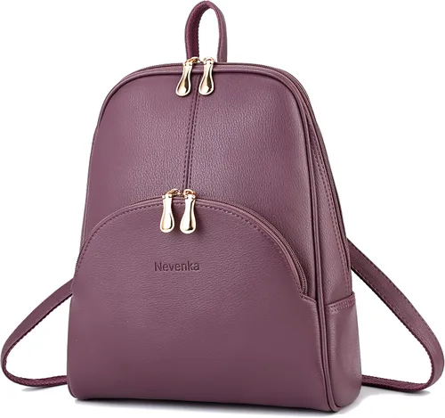Miniatura 24 de Nevenka mochila informal estilo cartera de imitación cuero con cierre para mujer