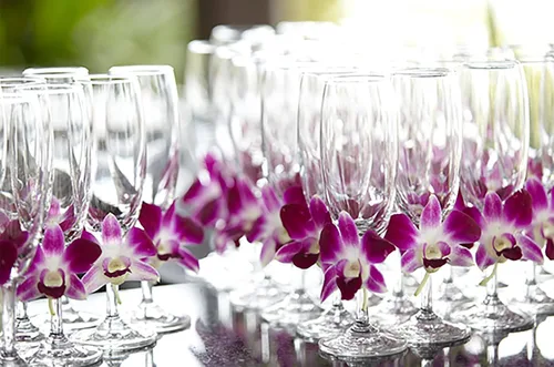 Miniatura 5 de Miami Fresh Orchid Flower OrchidClub USA Sunne Tropical Loose Bloom DIY Lei, decoración de alimentos y bebidas (50 morado)