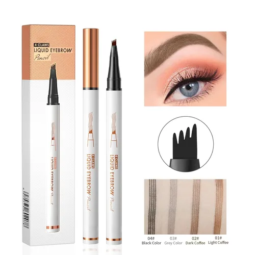 Miniatura 5 de Yulinlon Q707 Lápiz de Cejas Preciso de 4 Puntas – Lápiz de Cejas Impermeable de Larga Duración para Cejas Naturales y Definidas – Fácil de Usar