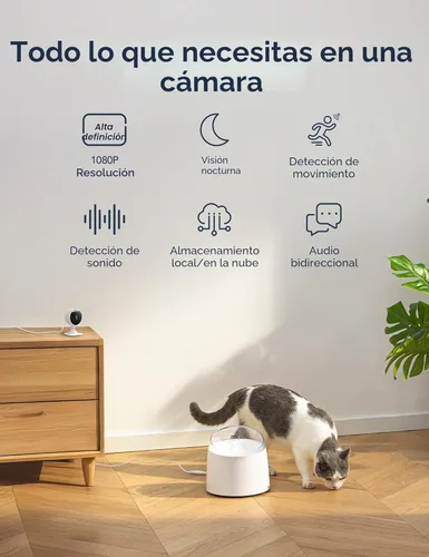 Miniatura 2 de Cámaras GNCC para seguridad del hogar, cámara de seguridad interior, cámara para perros con aplicación para teléfono, detección de movimiento 1080P