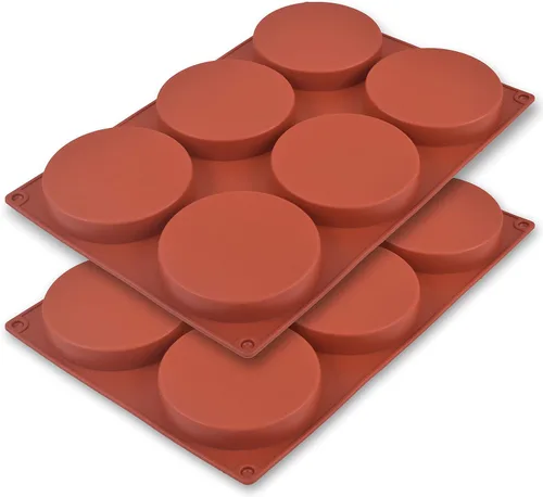 Miniatura 6 de Newk Moldes redondos de silicona para tartas, moldes de silicona de 4 pulgadas para hornear pasteles, posavasos de resina, pastel de huevos, jabón