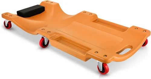 Miniatura 23 de Auto Dynasty Tablilla rodante de 40 pulgadas para reparación mecánica automotriz en el garaje, de perfil bajo, con luz LED y reposacabezas Negro