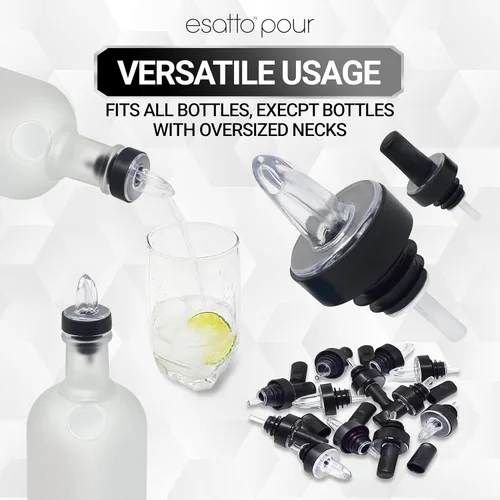 Miniatura 7 de Esatto Suministros para Bar Contenedores de condimentos con tapas 4-1.5 Pint Accesorios para carrito de bar Fruta para barman Bandeja de condimentos