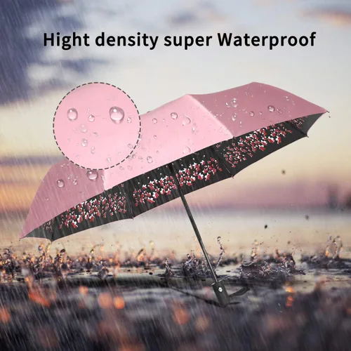 Miniatura 6 de Paraguas de lluvia plegable con apertura automática, para viajes, impermeable, para mujer, sombrilla automática.