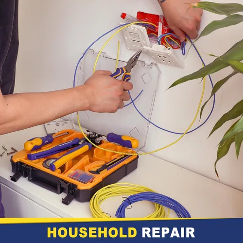 Miniatura 4 de haisstronica Juego de herramientas para pelar cables 8 EN 1 autoajustable, juego de herramientas profesionales para electricistas, alicates de punta