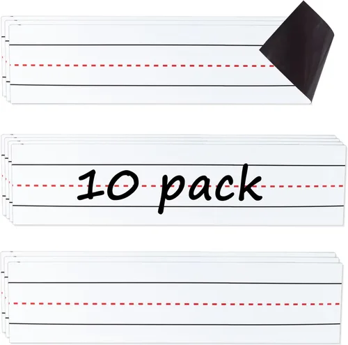 Miniatura 10 de Tiras magnéticas cortables de 3 pulgadas x 12 pies, tiras magnéticas para profesores, rollo de cinta magnética blanca para aula, oficina, hogar