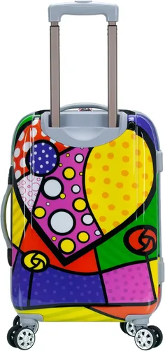 Miniatura 3 de Rockland Melbourne Hardside - Maleta con ruedas giratorias expandibles, corazón, 2 piezas (20"28"), Corazón, Maleta giratoria extensible Melbourne