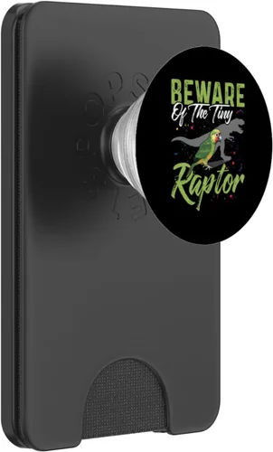 Miniatura 7 de Beware Of The Tiny Raptor Conure - Camisa con diseño de mejilla verde PopSockets PopGrip estándar