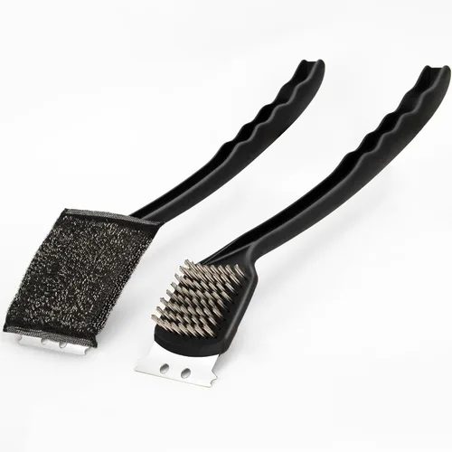 Miniatura 8 de Cepillo de alambre con raspador para eliminar pintura y óxido, paquete de 2 cepillos versátiles de cerdas de acero inoxidable para limpiar manchas