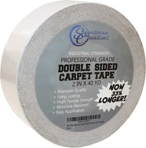 Cinta adhesiva de doble cara más fuerte, 2 pulgadas por 40 yardas, 120 pies. 2 veces más. 5 estrellas de grado profesional, resistencia industrial,