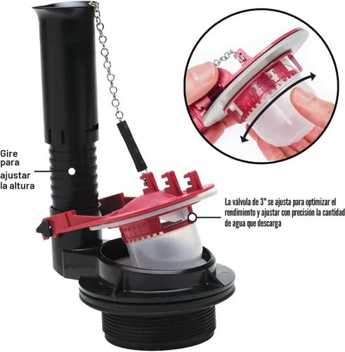 Miniatura 3 de Fluidmaster K-400H-038-T4 PerforMAX Kit de reparación de inodoro de 3 pulgadas, sin tamaño, multi
