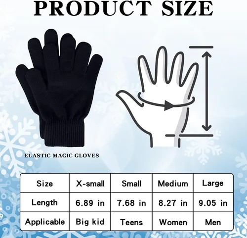 Miniatura 3 de 16 pares de guantes de invierno para hombres y mujeres, guantes de punto elásticos cálidos para adultos, paquete a granel