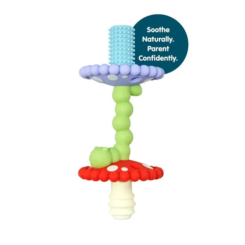 Miniatura 2 de RaZbaby Chompy Varita de Dentición – Tubo de Dentición para Bebé de Silicona Suave y Hueco para Dientes Delanteros y Molares Traseros, Desarrollo
