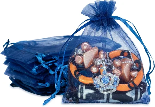 Miniatura 56 de TheDisplayGuys - Paquete de 48 bolsas de regalo de organza transparente negra de 2 x 2-3/4 pulgadas con cordón, bolsas de regalo para joyas, bolsas