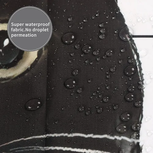 Miniatura 6 de Cortina de ducha de gato negro, divertido gatito lindo a cuadros, lavable a máquina, impermeable, tela duradera para decoración de baño, bañera