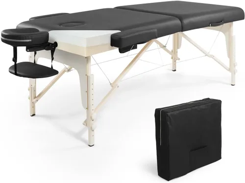 Miniatura 11 de CAPHAUS Mesa de masaje de espuma viscoelástica de 84 pulgadas, cama de masaje plegable y portátil de 28 pulgadas de ancho, cama de salón facial