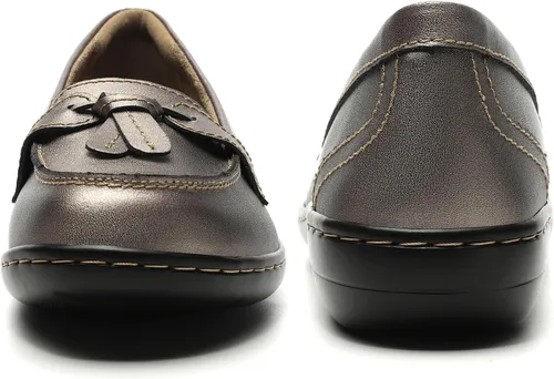 Miniatura 9 de Artisure Mocasines de cuero clásicos y cómodos para mujer, estilo casual, con borlas, bonitos zapatos de vestir para el trabajo, oficina, zapatos