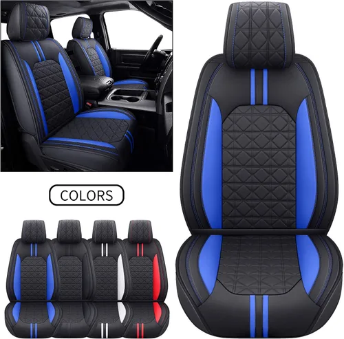 Miniatura 7 de YIERTAI - Fundas de asiento para Dodge RAM, camionetas 2009-2025 2026, 1500/2500/3500HD, Set completo, solo para asientos delanteros, de doble 2