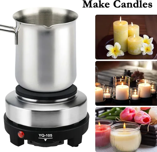 Miniatura 8 de Placa caliente para olla Moka, placa caliente eléctrica pequeña de 500 W, mini estufa portátil, calentador eléctrico de estufa caliente para cocina