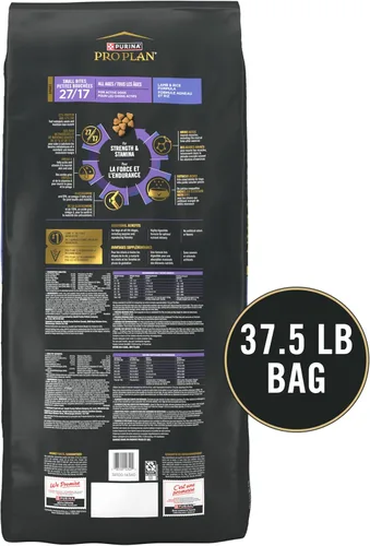 Miniatura 8 de Purina Pro Plan Alimento para perros con alto contenido de proteínas, bocadillos pequeños, fórmula SPORT 27/17 de cordero y arroz, bolsa de 37.5