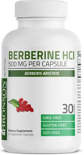 Miniatura 5 de Bronson Berberina como berberina HCI Berberis Aristata 500mg por cápsula vegetariana sin OMG, 30 cápsulas vegetarianas