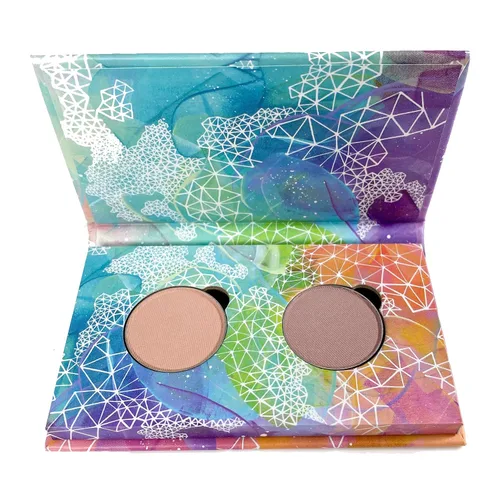 Honeybee Gardens Mini Skinny Duo sombra de ojos compacta en Canterbury y Cameo, duradero, recargable y personalizable, vegano, sartenes de 1.024 in