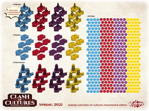 Miniatura 5 de Clash of Cultures: Monumental Edition Board Game WizKids - Nueva edición