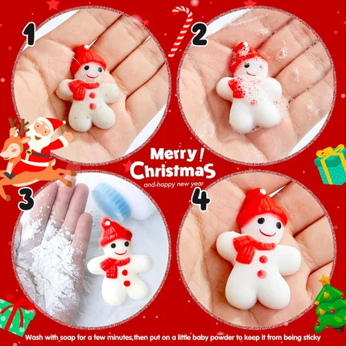 Miniatura 7 de TOANWOD 24 piezas de juguetes esponjosos Mini Mochi para recuerdos de fiesta, juguetes Kawaii para aliviar el estrés, juguetes sensoriales
