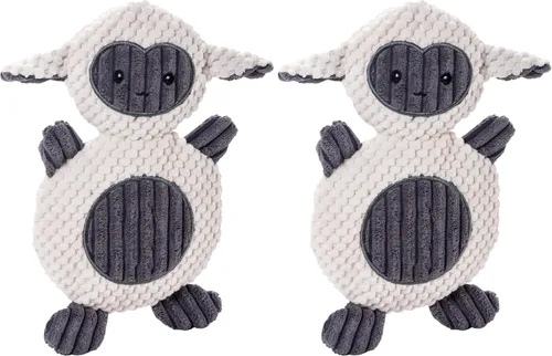 Miniatura 5 de Outward Hound de Charming Pet - Juguete de felpa para perro con conejo chillón sin relleno Tugs Bunny