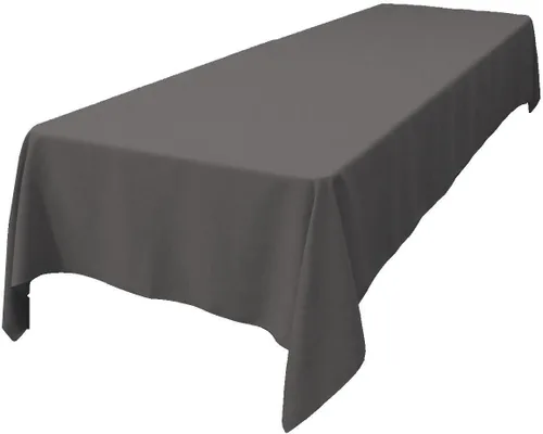 Miniatura 130 de LA Linen Mantel rectangular lavable de popelín de poliéster, resistente a las manchas y a las arrugas, cubierta de mesa 60x84, mantel de tela